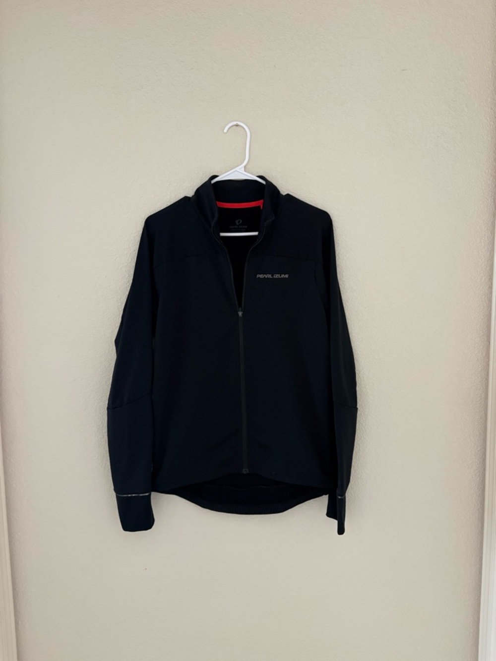 Pearl Izumi Black Full-Zip Cycling Jacket with Red Trim